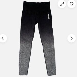 Gymshark Size L Adapt Ombre Seamless Leggings Black/Grey